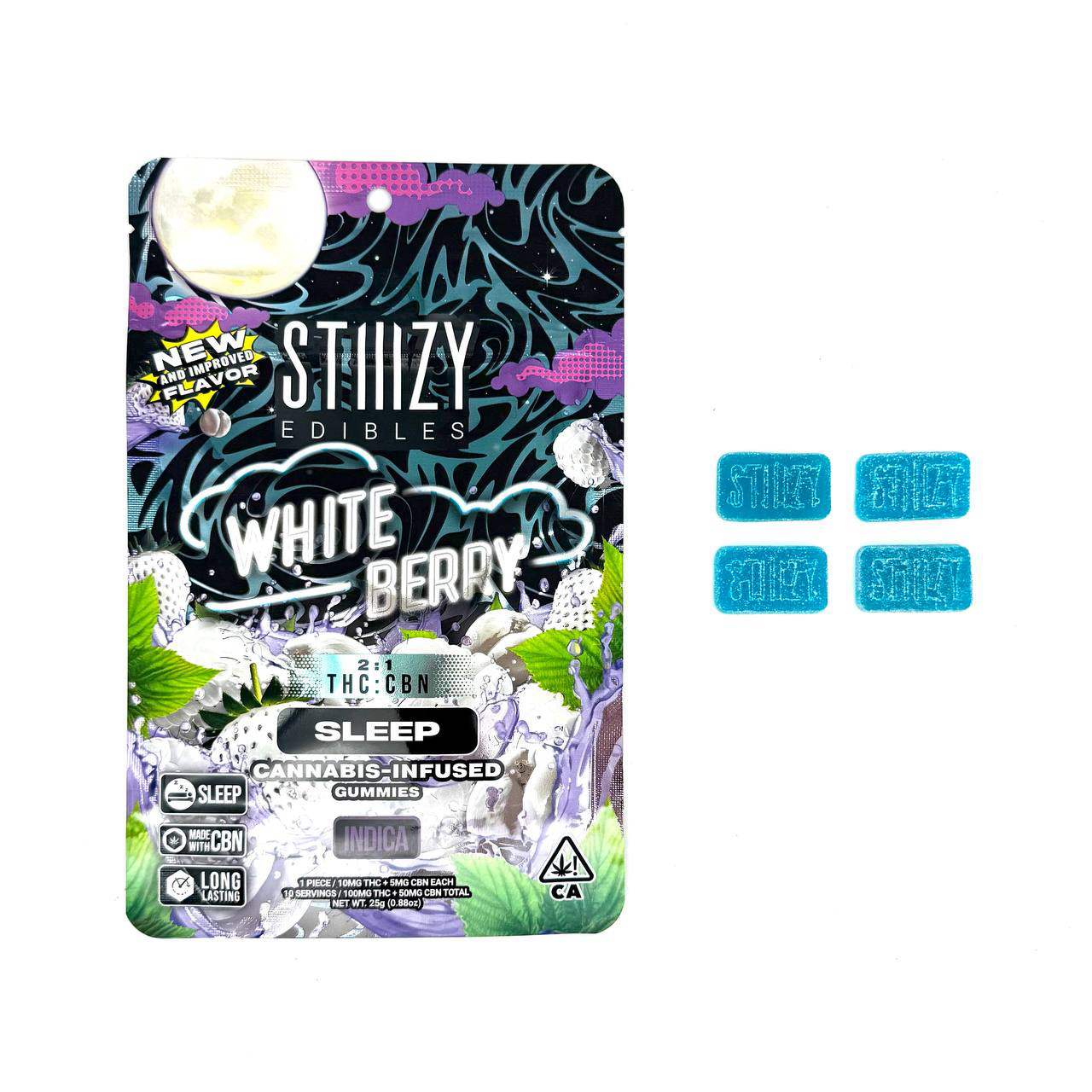 🌙💤 Stiiizy Sleep Gummies – 100mg THC + 50mg CBN 🍬 10mg THC + 5mg CBN per gummy • Microdose-Friendly • Nighttime Relief