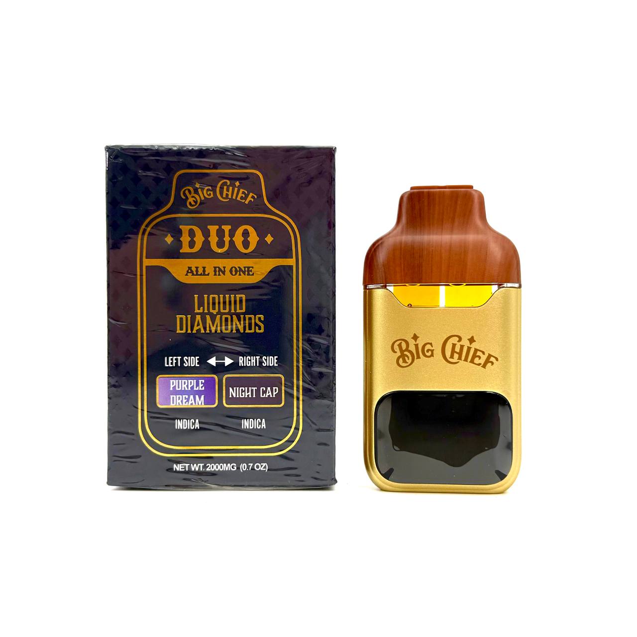 💎 Big Chief Duo – 2g Duo Tank Liquid Diamonds Disposable 🖥️ 🔗 Dual Chamber | 💎 Liquid Diamonds | 🖥️ Smart Display