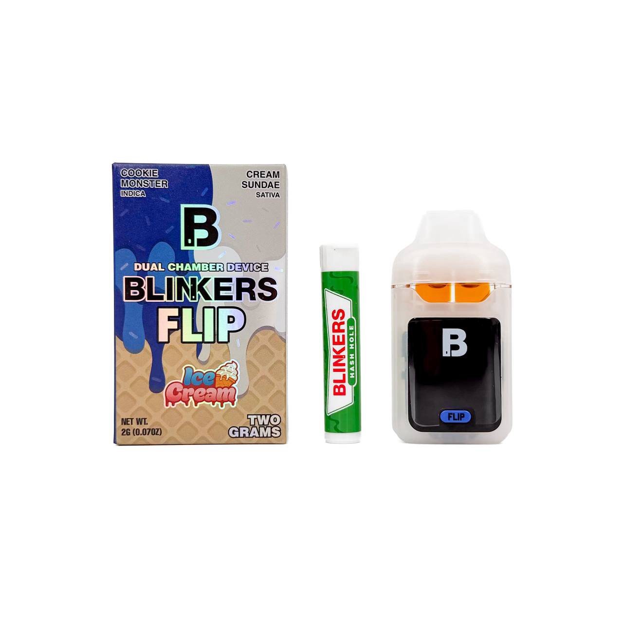 โ๏ธ๐ฅ Blinkers Flip โ Ice Cream 2g Premium Disposable + Hash Hole ๐ฆ๐ฏ